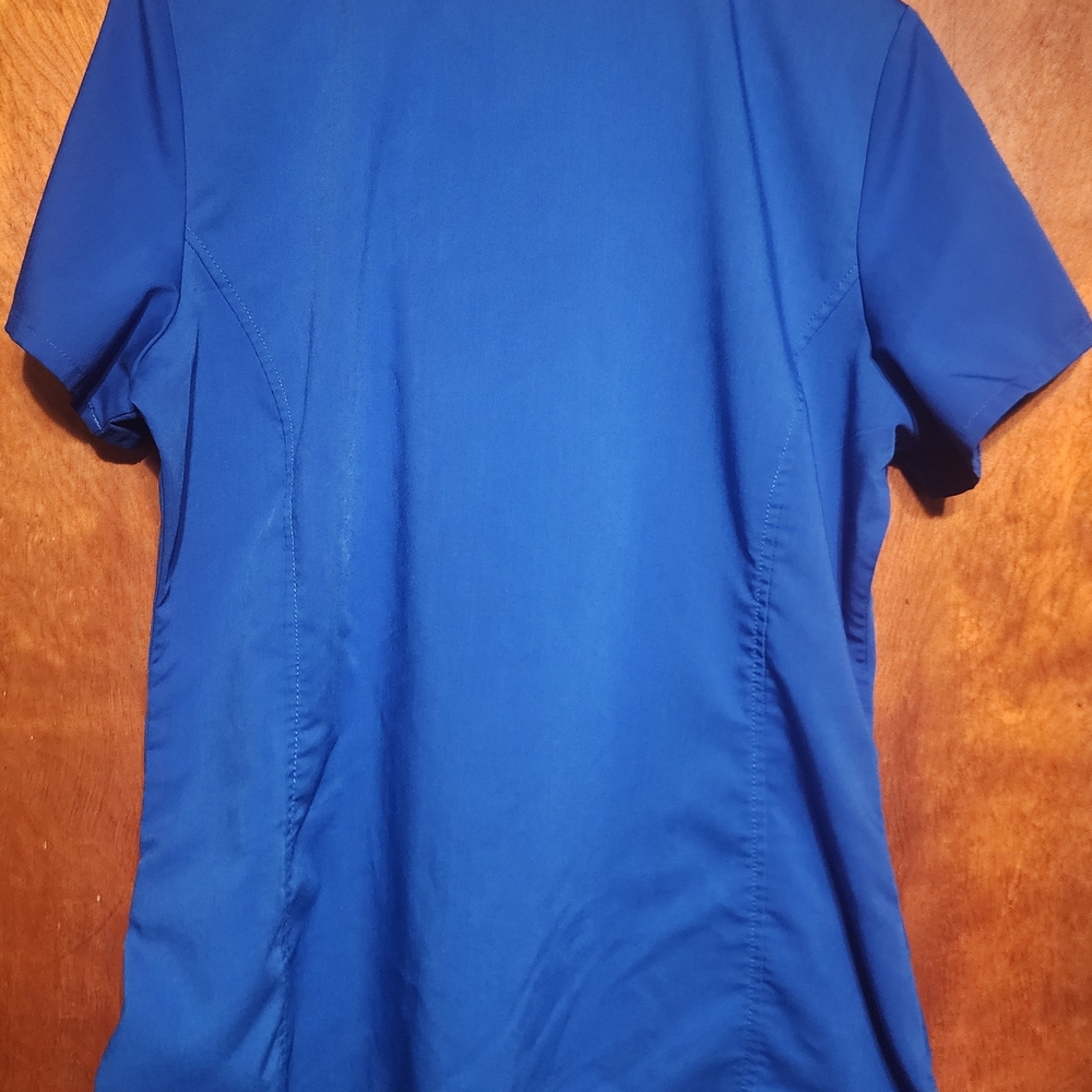 Healing Hands Purple Label Royal Blue V-Neck Scrub Top - Picture 2 of 2